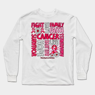 Poland Syndrome Awareness - Fight love survivor ribbon Long Sleeve T-Shirt